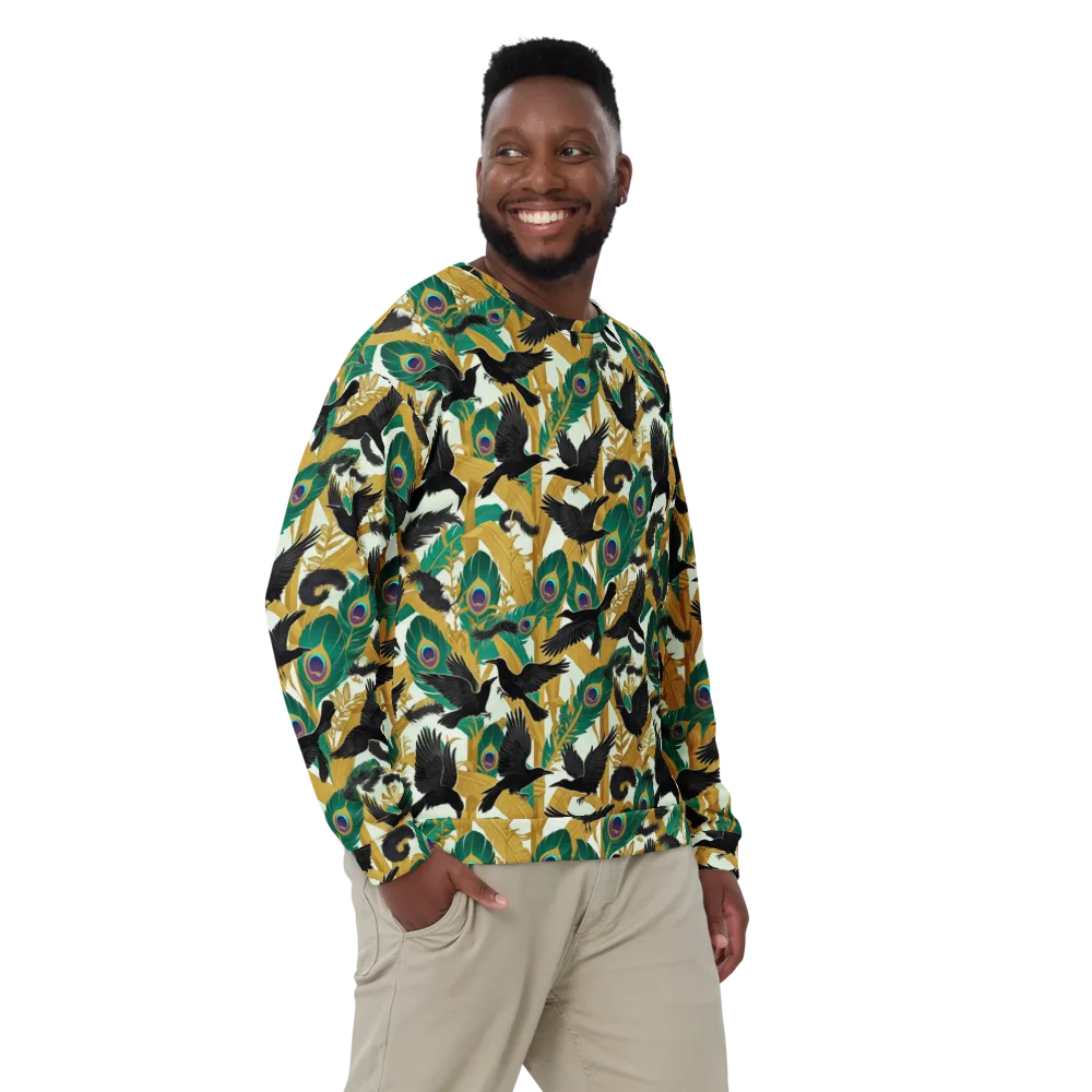 Midnight Plumes on Sweatshirt — Front
