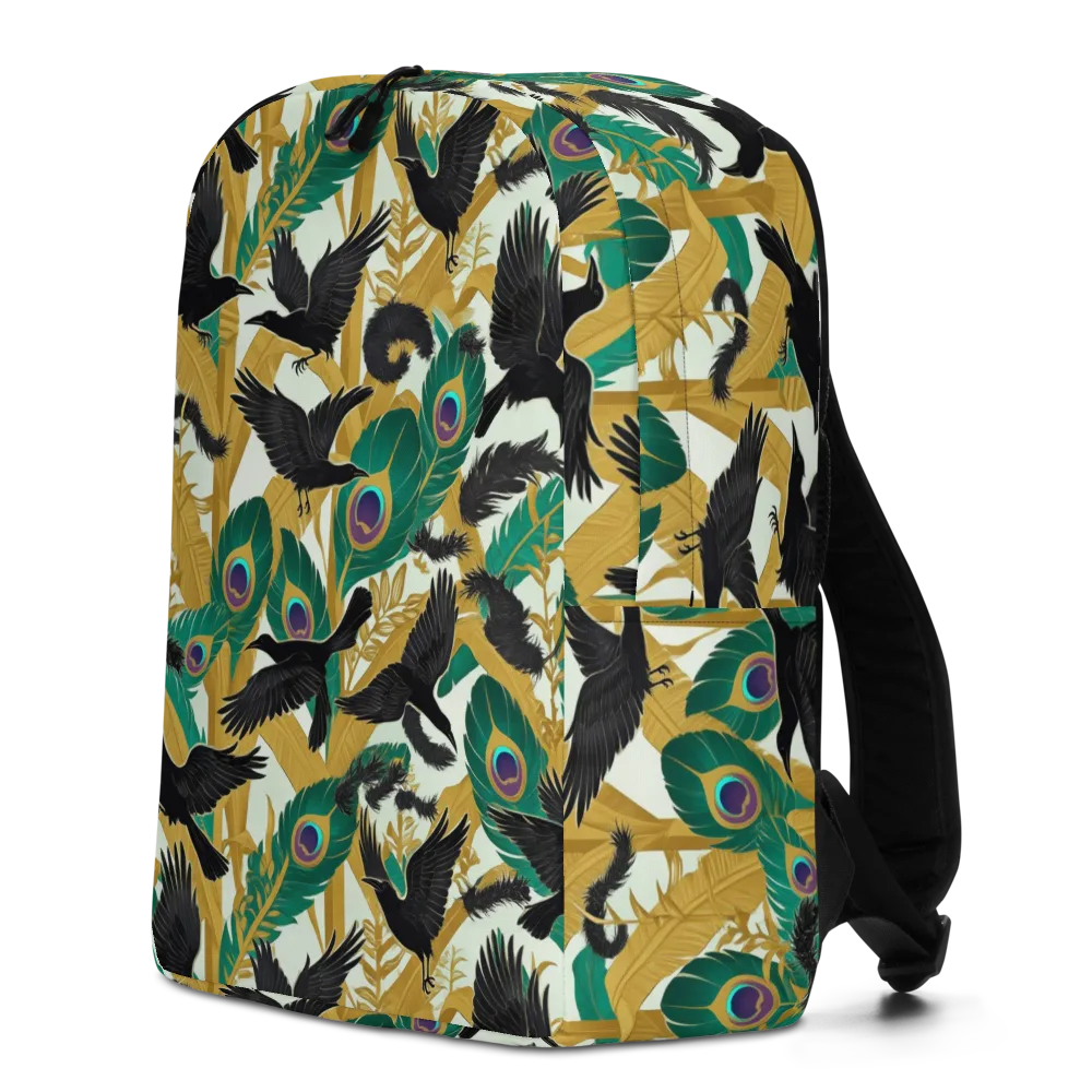 Midnight Plumes on Minimalist Backpack — Left
