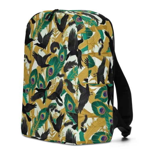 Midnight Plumes on a Minimalist Backpack