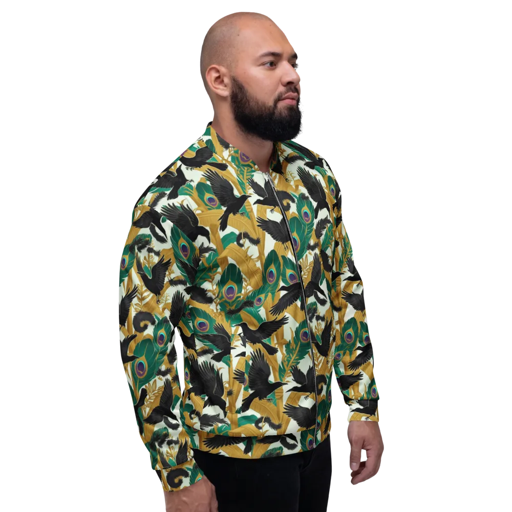 Midnight Plumes on Bomber Jacket — Right