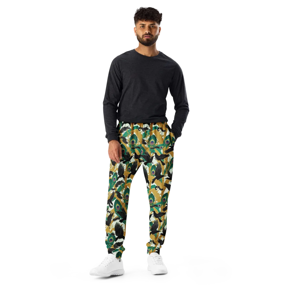 Midnight Plumes on Men's Joggers — Front