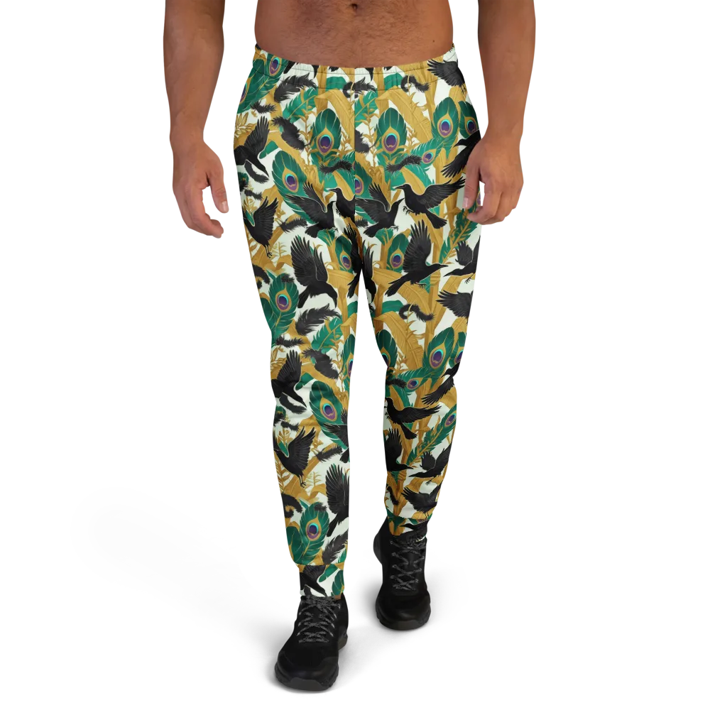 Midnight Plumes on Men's Joggers — Front