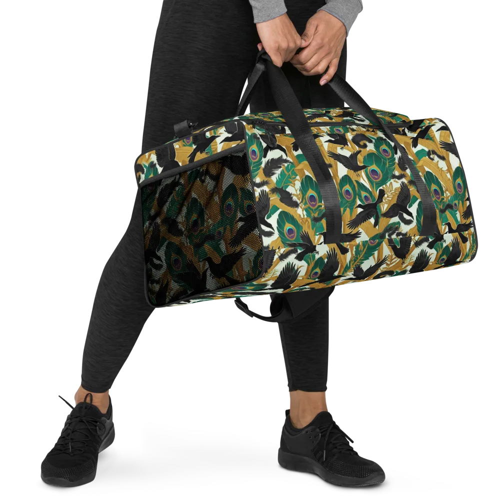 Midnight Plumes on Duffle Bag — Right Front
