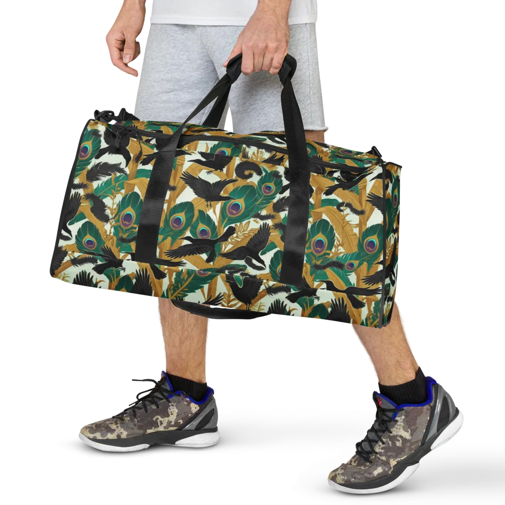Midnight Plumes on Duffle Bag — Front