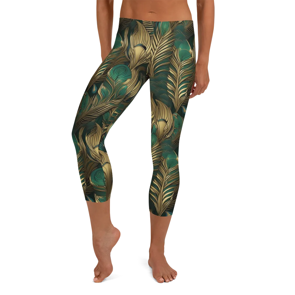 Jade Baroque on Capri Leggings — Front