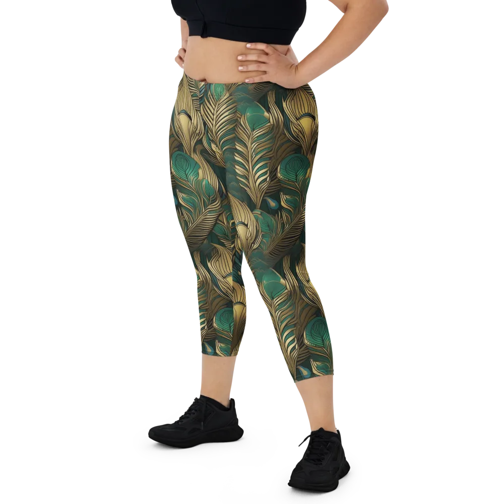 Jade Baroque on Capri Leggings — Front