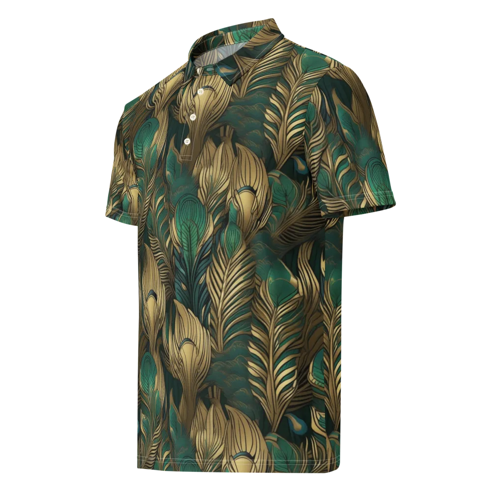 Jade Baroque on Men's Slim Fit Polo Shirt — Left Front