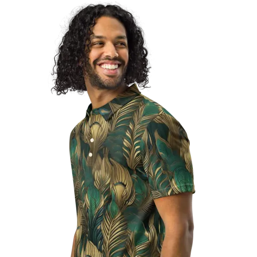 Jade Baroque on a Men's Slim Fit Polo Shirt