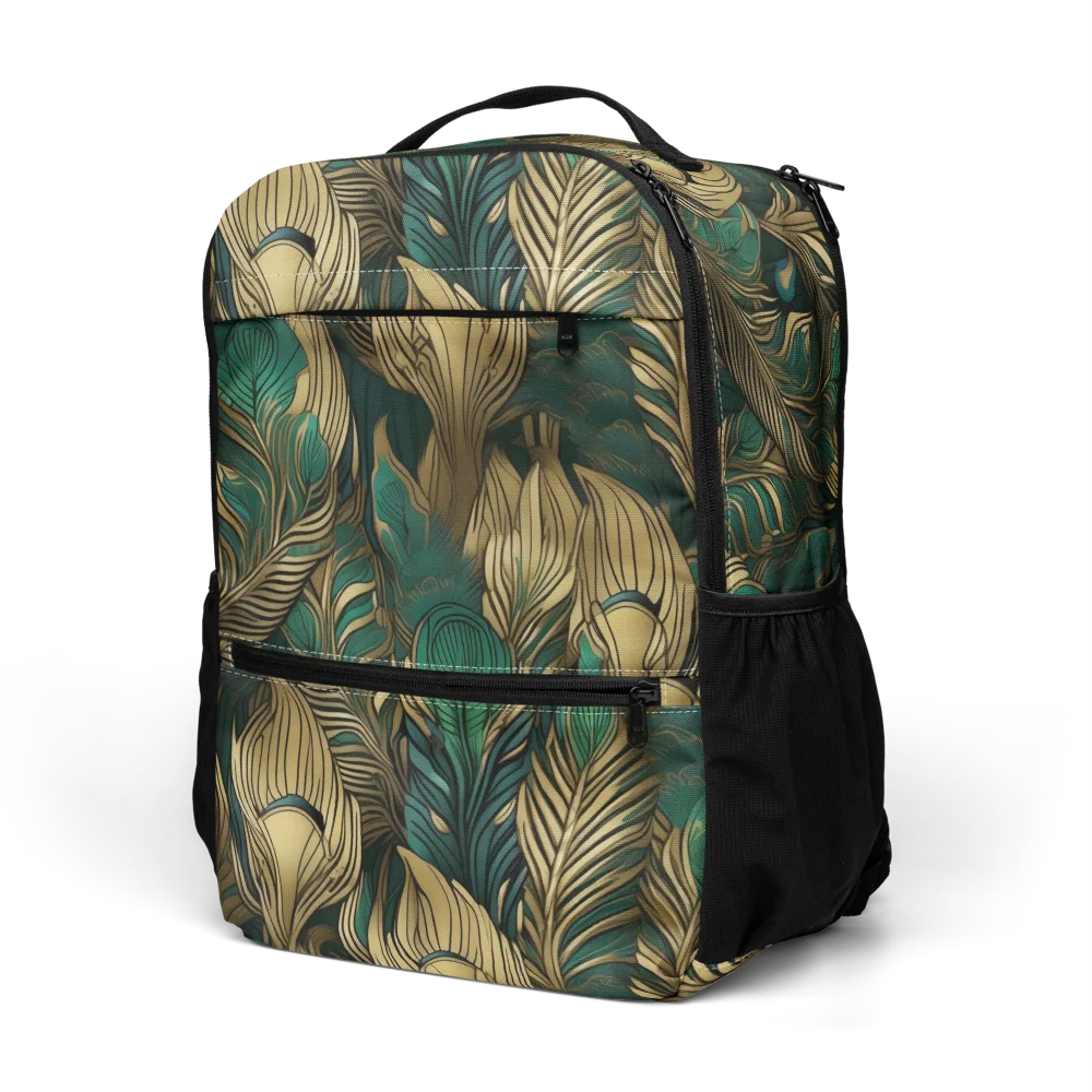 Jade Baroque on Utility Backpack — Left Front