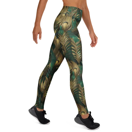 Jade Baroque on a Yoga Leggings