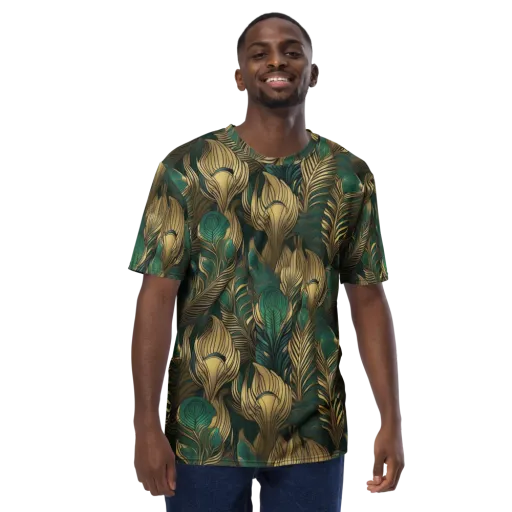Jade Baroque on a Men's Crew Neck T-Shirt