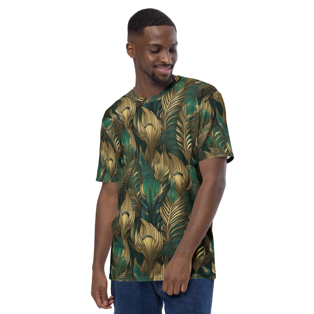 Jade Baroque on Men's Crew Neck T-Shirt — Left