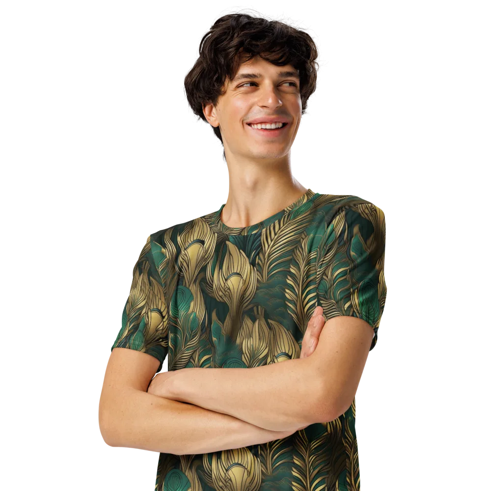 Jade Baroque on Men's Crew Neck T-Shirt — Left Front
