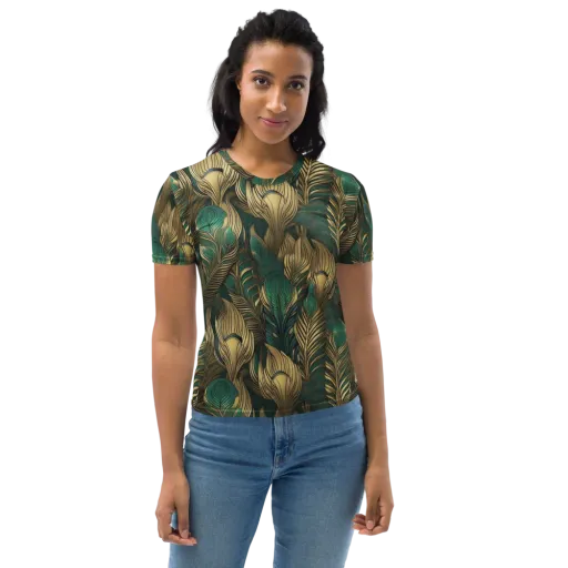 Jade Baroque on a Women's Crew Neck T-Shirt