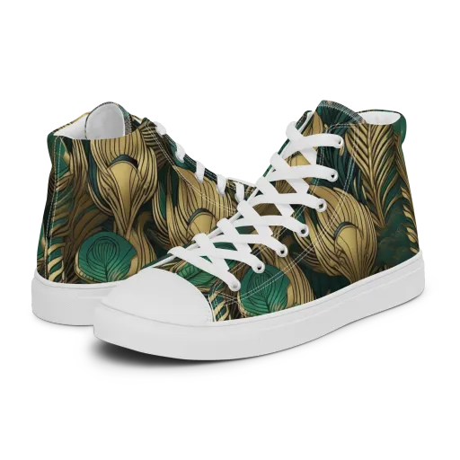 Jade Baroque on a Women's High Top Canvas Shoes