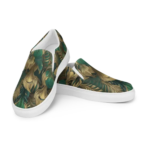 Jade Baroque on a Men's Slip-On Canvas Shoes