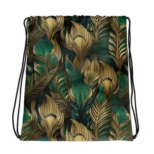 Jade Baroque on a Drawstring Bag
