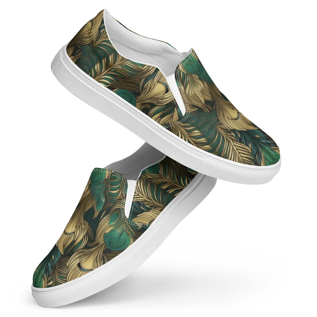 Jade Baroque on Women's Slip-On Canvas Shoes — Front