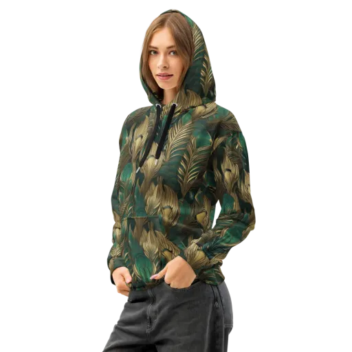 Jade Baroque on a Cotton Hoodie