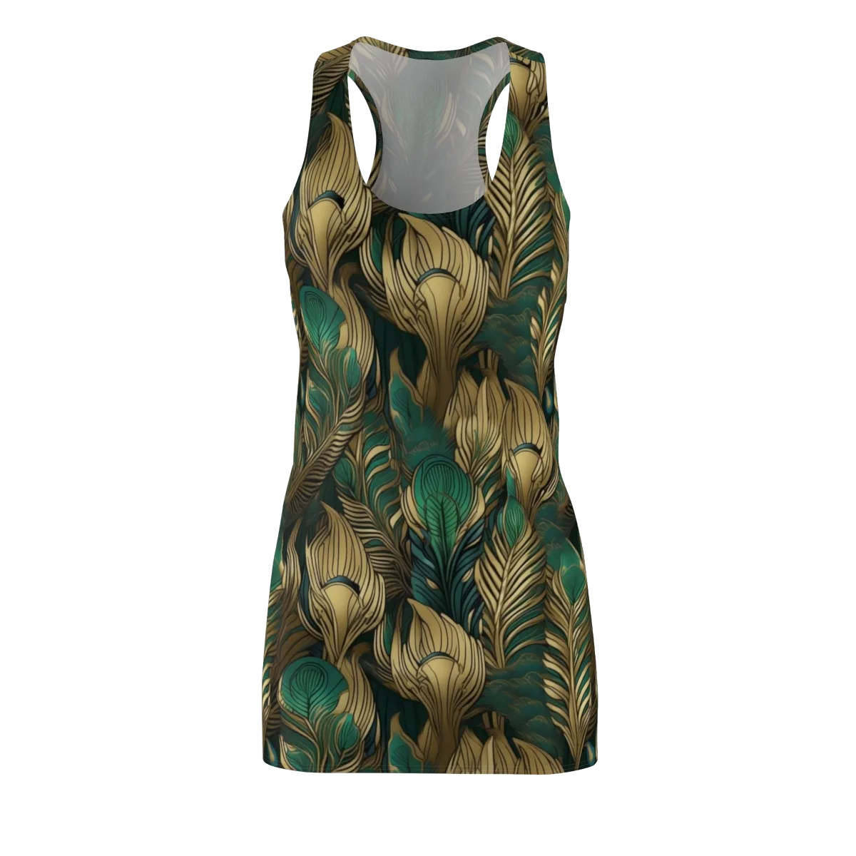 Jade Baroque on Racerback Dress — Front