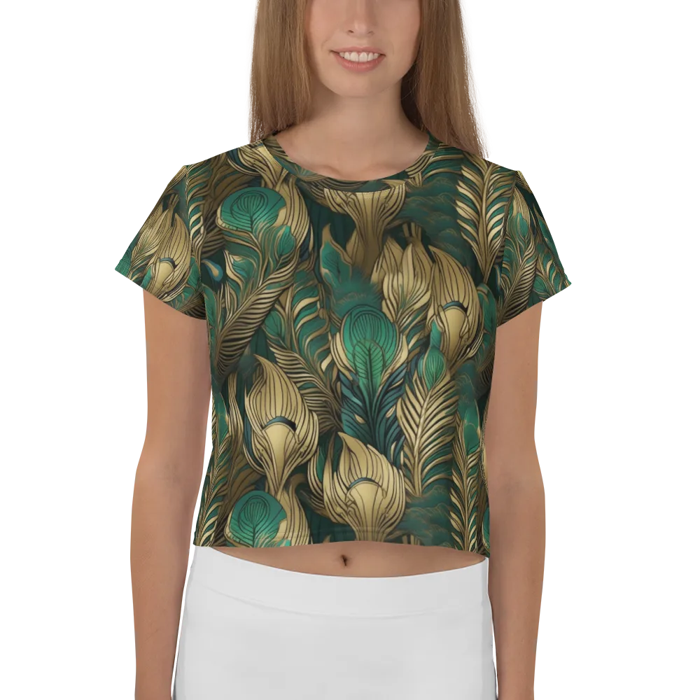 Jade Baroque on Crop Tee — Front