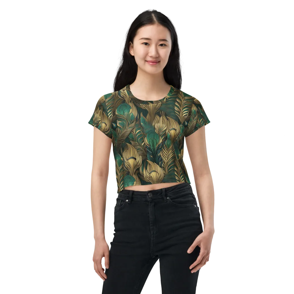 Jade Baroque on Crop Tee — Front