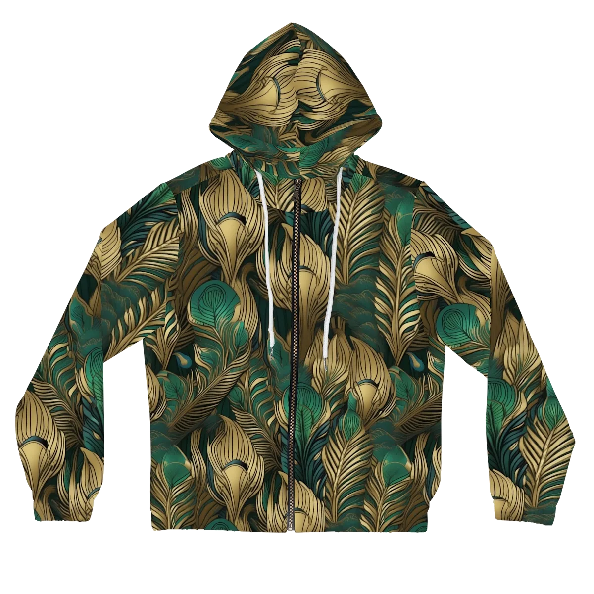 Jade Baroque on Women's Full-Zip Hoodie — Front