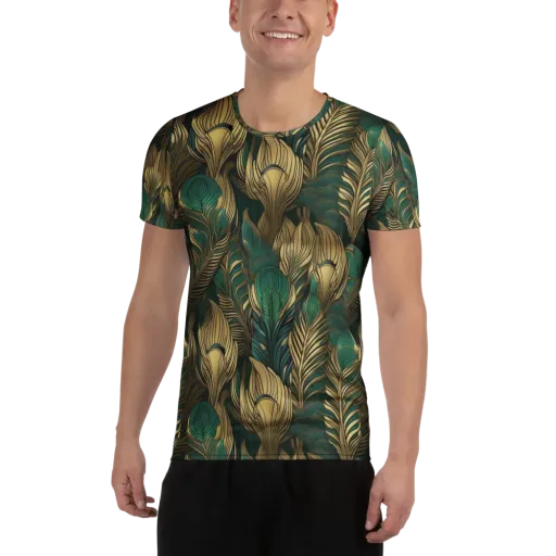 Jade Baroque on a Men's Athletic T-Shirt