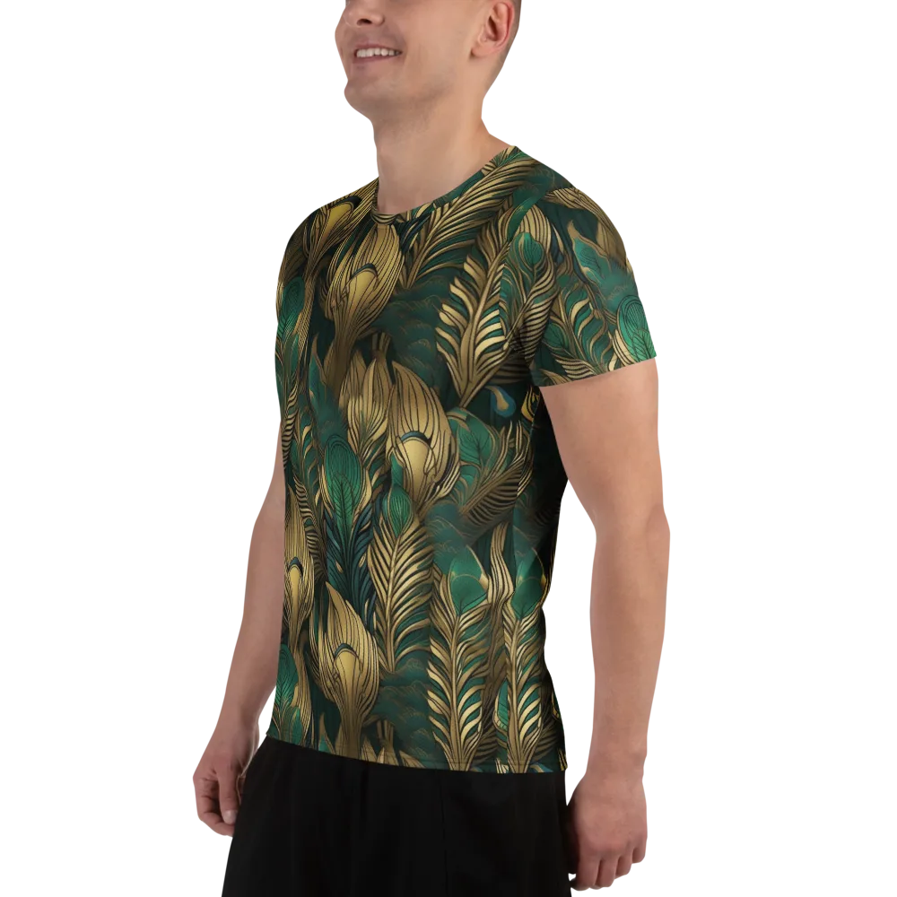 Jade Baroque on Men's Athletic T-Shirt — Left