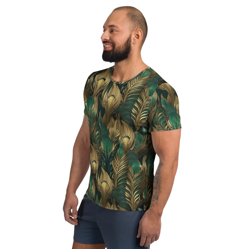 Jade Baroque on Men's Athletic T-Shirt — Left