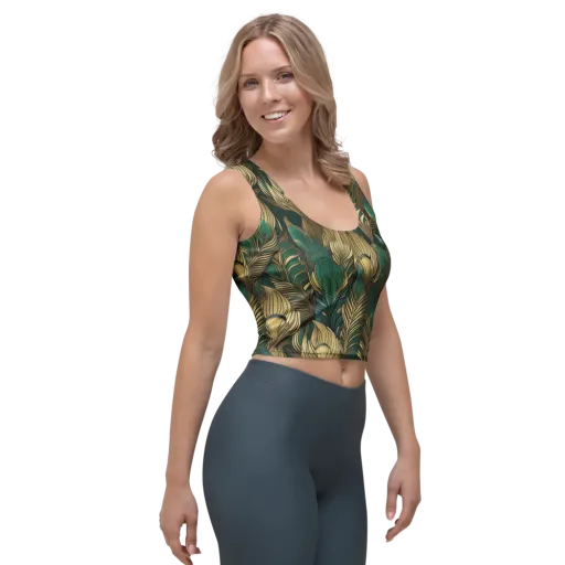 Jade Baroque on a Crop Top