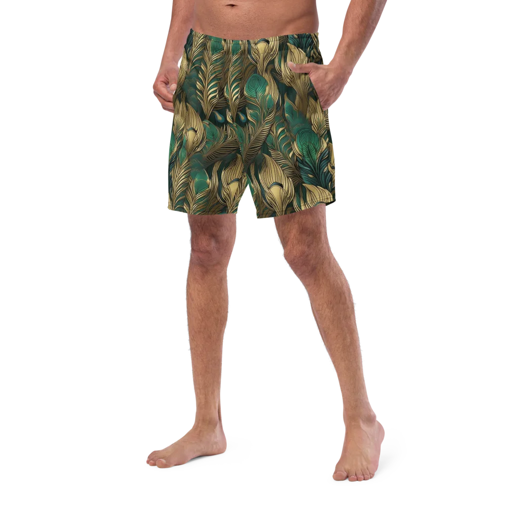 Jade Baroque on Swim Trunks — Left Front