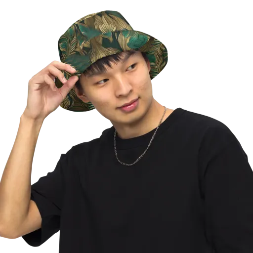 Jade Baroque on a Reversible Bucket Hat