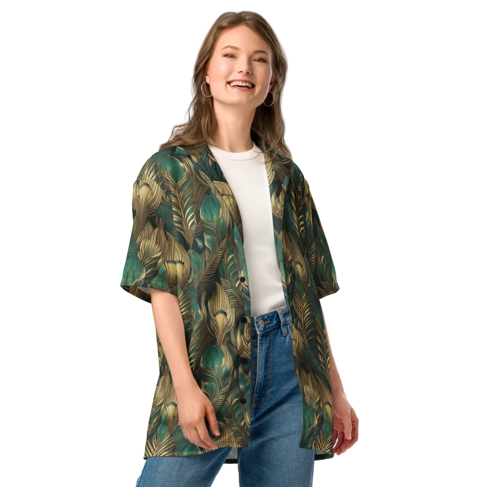 Jade Baroque on Button Shirt — Front