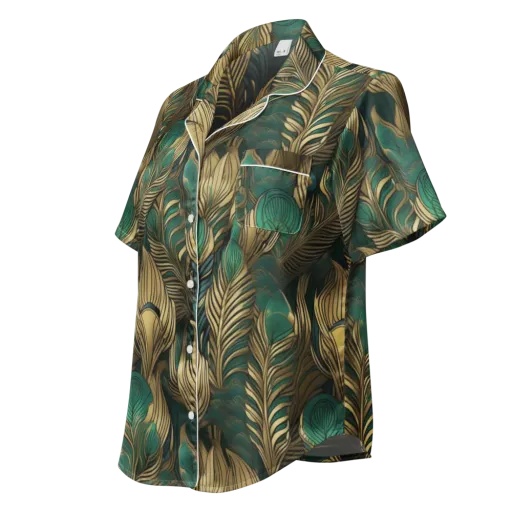 Jade Baroque on a Women's Short Sleeve Pajama Top