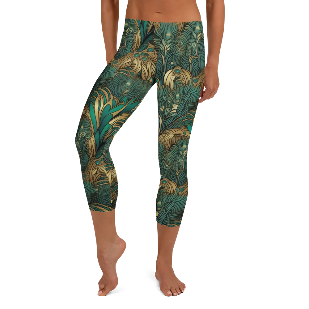 Art Nouveau Canopy on Capri Leggings — Front