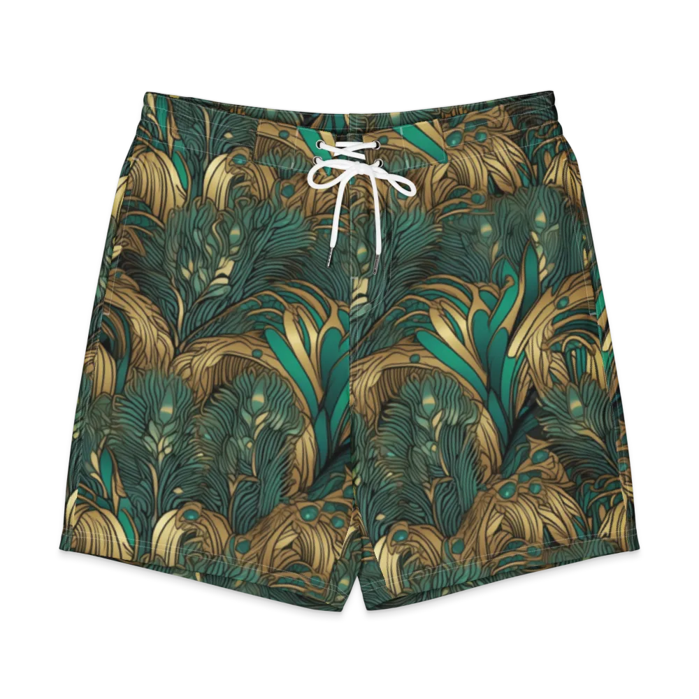 Art Nouveau Canopy on Men's Board Shorts — Front