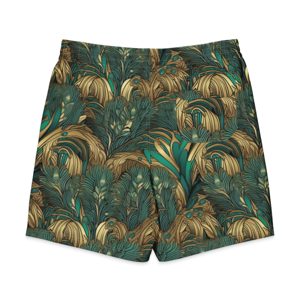 Art Nouveau Canopy on Men's Board Shorts — Back