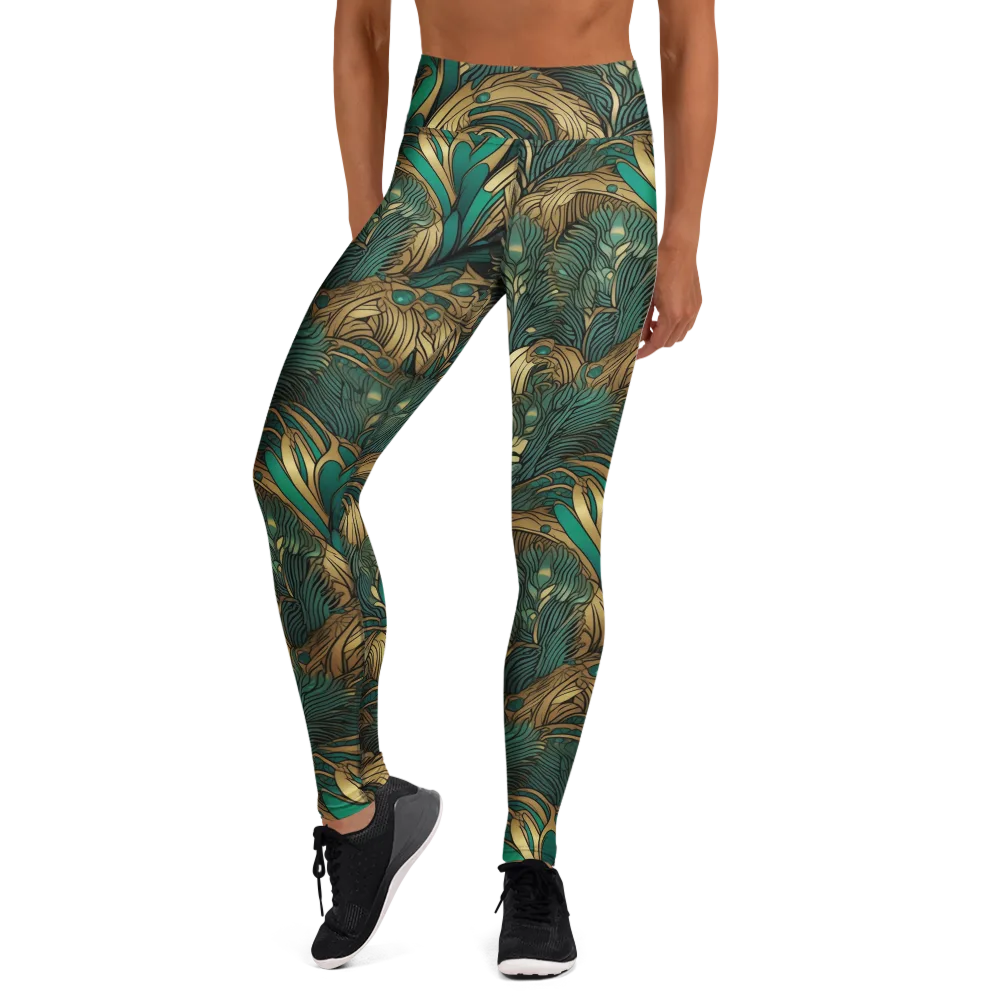 Art Nouveau Canopy on Yoga Leggings — Front