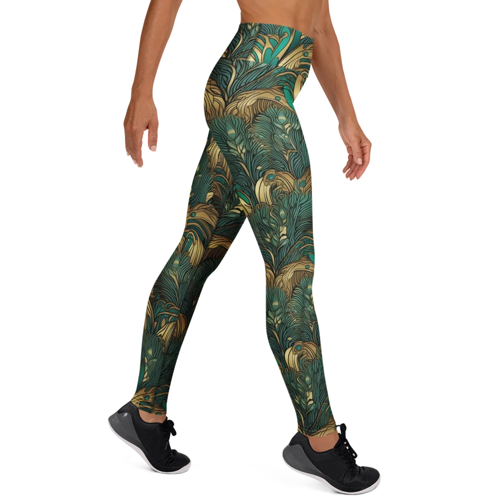 Art Nouveau Canopy on Yoga Leggings — Right