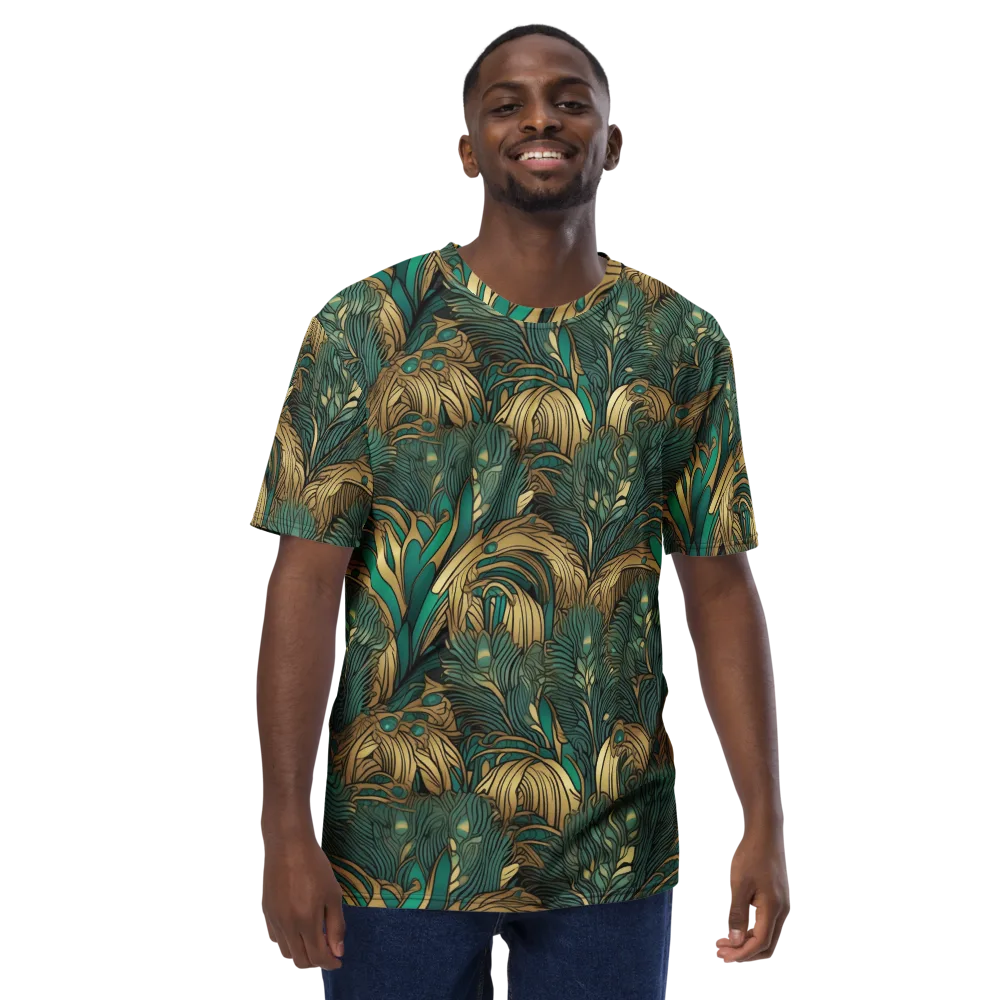 Art Nouveau Canopy on Men's Crew Neck T-Shirt — Front