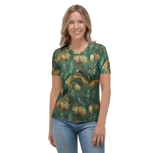Art Nouveau Canopy on a Women's Crew Neck T-Shirt