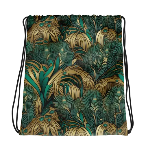 Art Nouveau Canopy on a Drawstring Bag