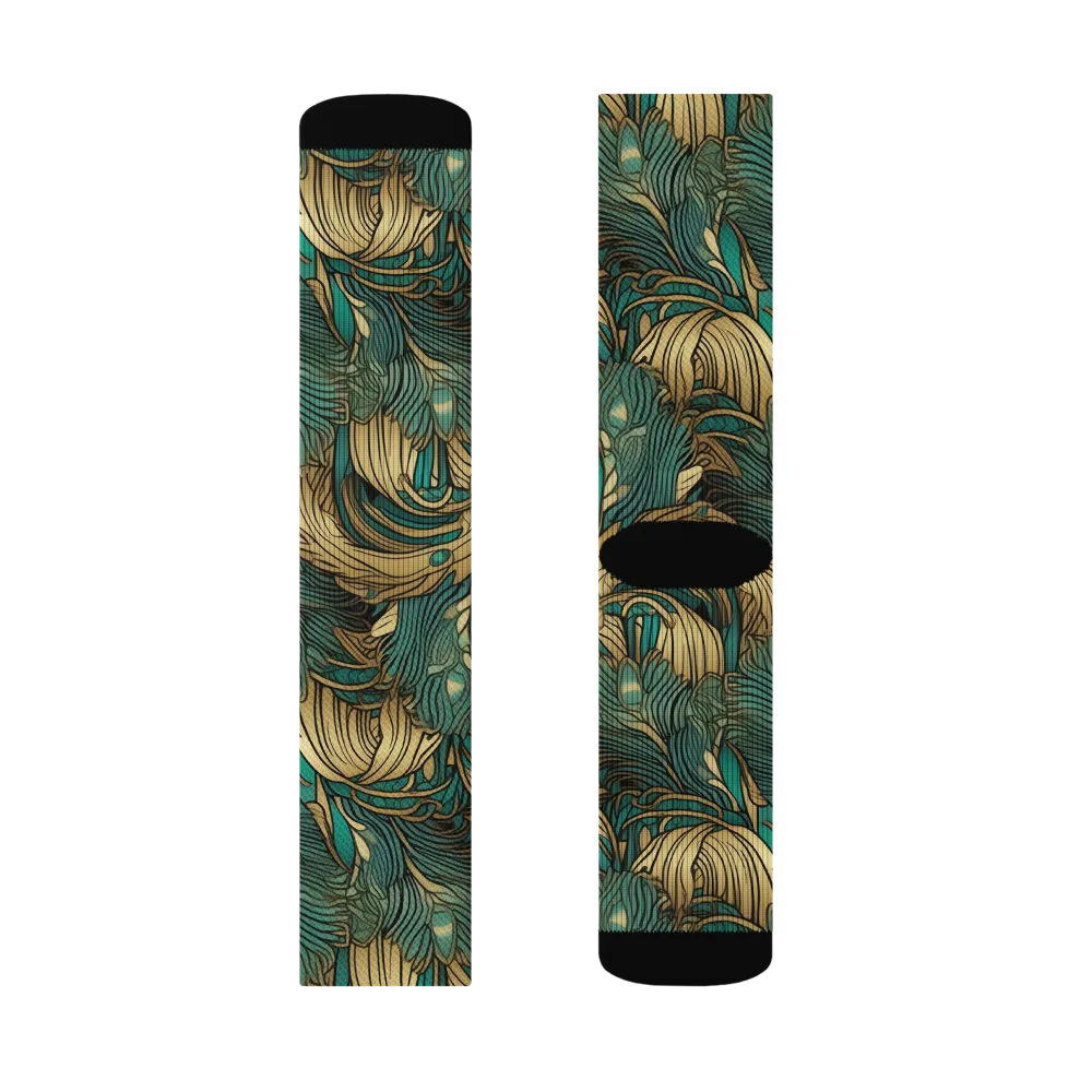 Art Nouveau Canopy on Socks — Right Sock