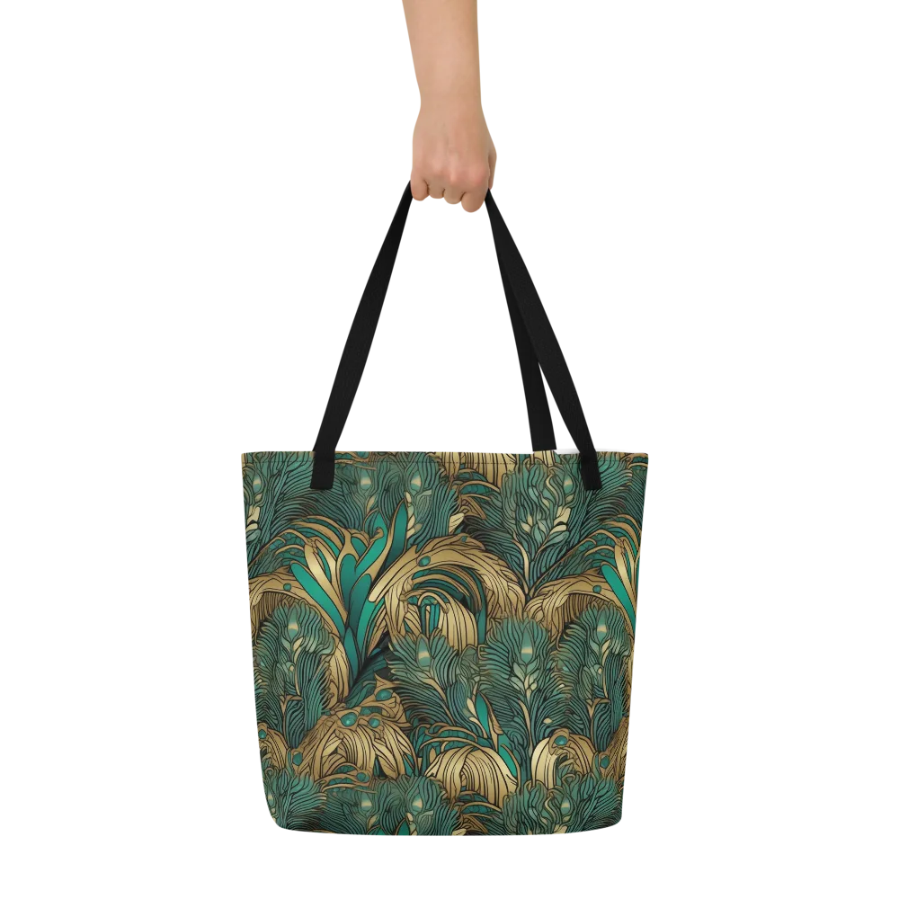 Art Nouveau Canopy on Large Tote Bag W/ Pocket — Front
