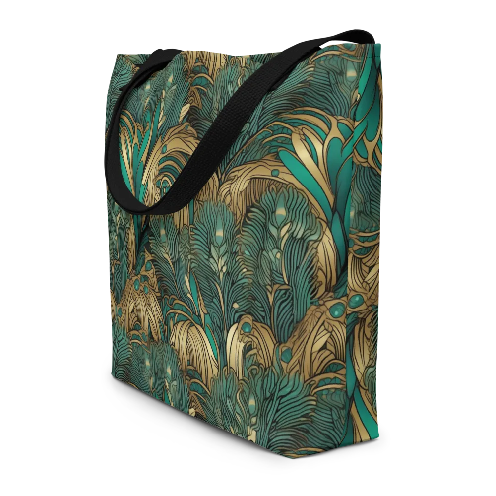 Art Nouveau Canopy on Large Tote Bag W/ Pocket — Front