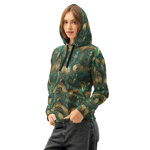 Art Nouveau Canopy on a Cotton Hoodie