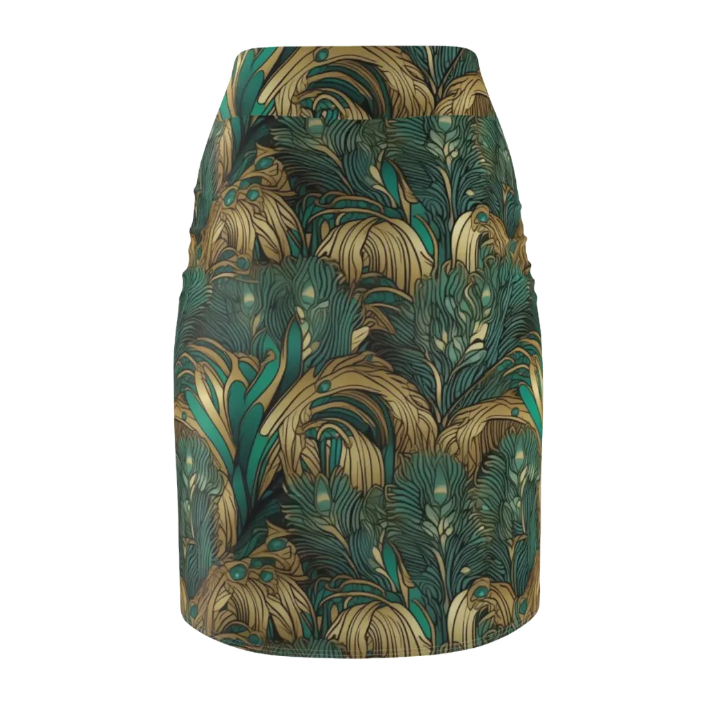 Art Nouveau Canopy on Pencil Skirt — Back