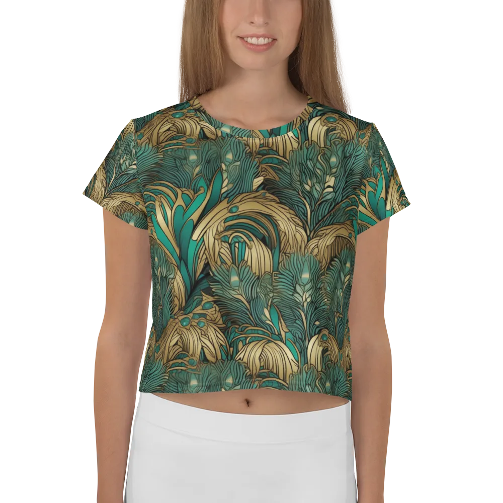 Art Nouveau Canopy on Crop Tee — Front