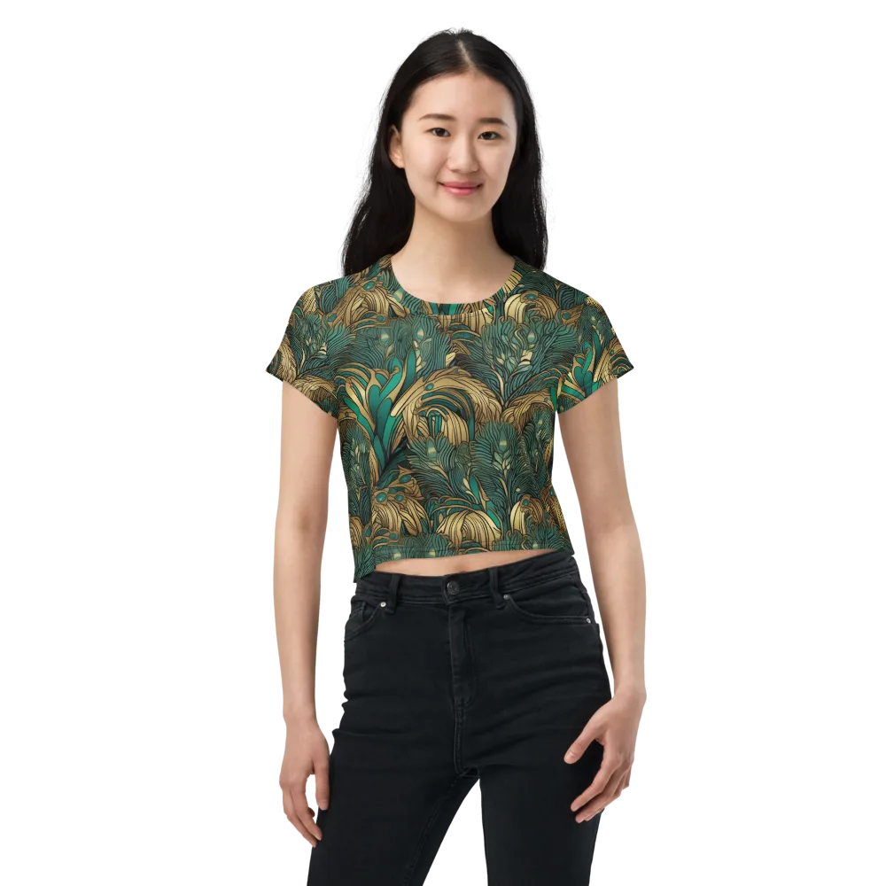 Art Nouveau Canopy on Crop Tee — Front